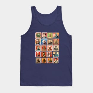 Postage Stamps Great Characters from History Tank Top
